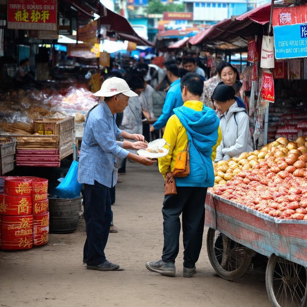 Hoạt động mua bán và giao tiếp sôi nổi, phản ánh đời sống thường nhật tại Chợ Cây Dừa.